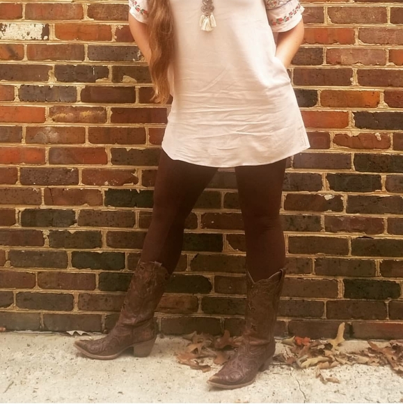 RELISTEDBrown fleece line soft & stretchy leggings - Picture 2 of 2